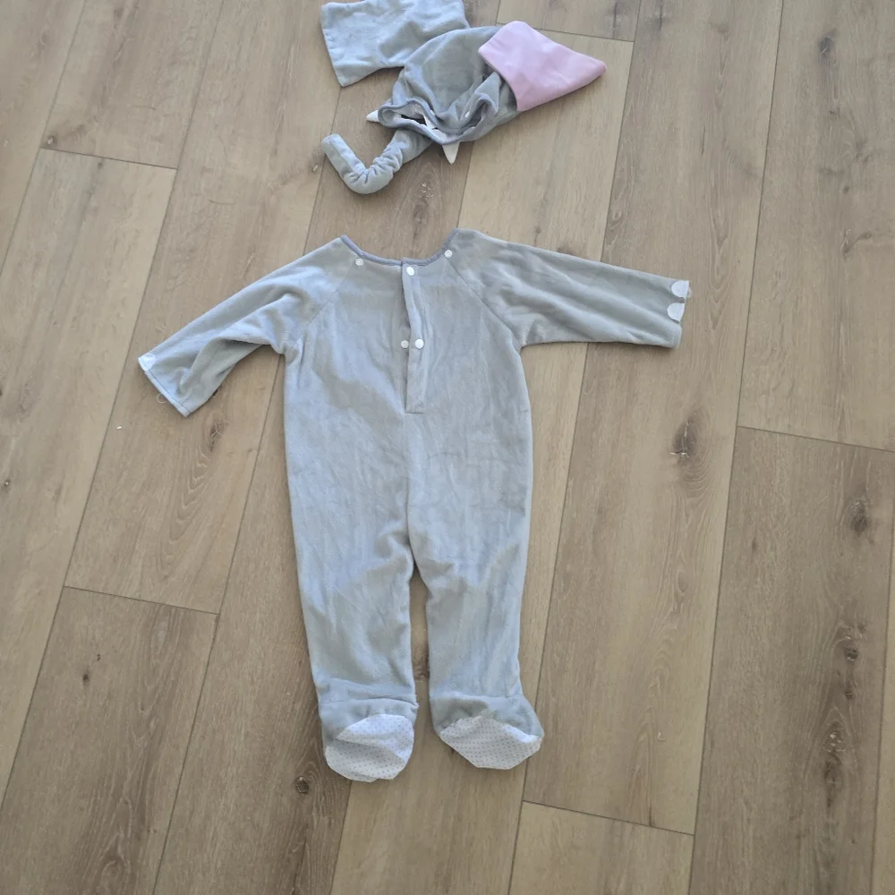 Gray Elephant Costume Size 12-24 Months
